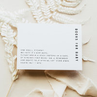 ZARA Modern Minimalist Books for Baby Card
