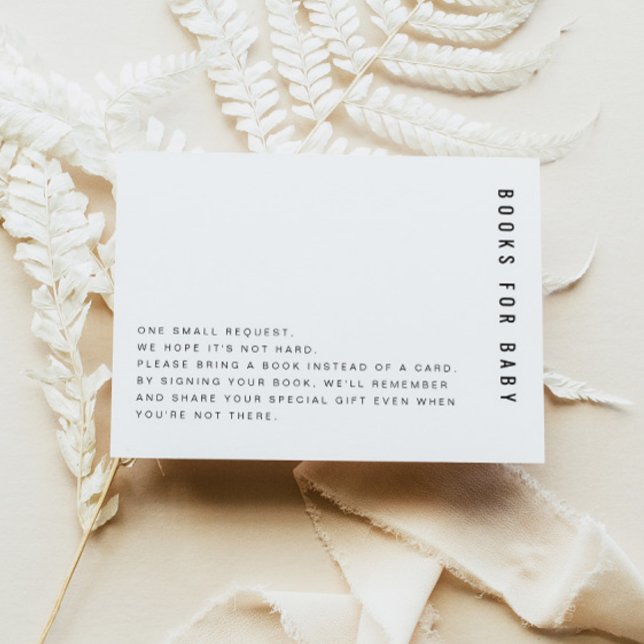 ZARA Modern Minimalist Books for Baby Card (Creator Uploaded)