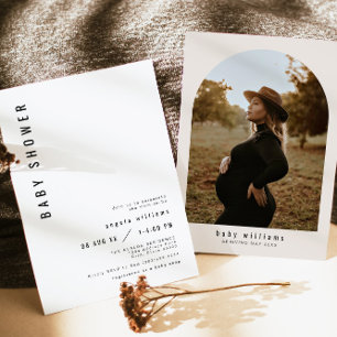 ZARA Simple Modern Minimalist Baby Shower Invitation