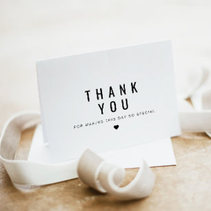ZARA Simple Modern Minimalist Thank You Card
