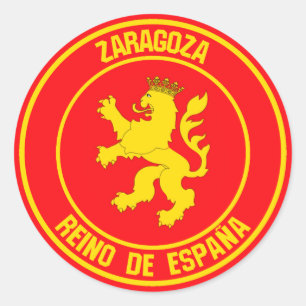 Zaragoza Round Emblem Classic Round Sticker