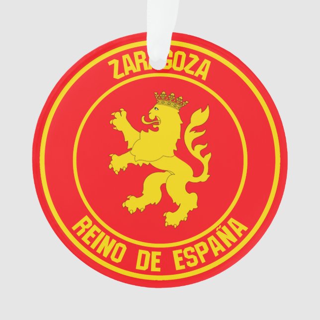 Zaragoza Round Emblem Ornament (Front)