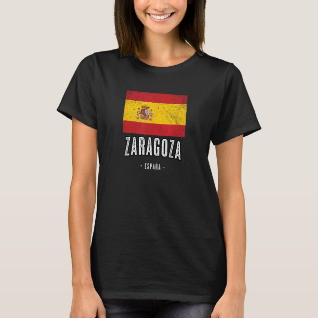Zaragoza Spain ES Flag, City Top - Bandera Español (Front)