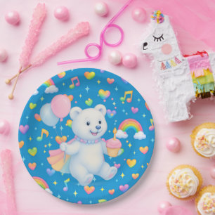 Zarah the Dancing Polar Bear • Paper Party Plates