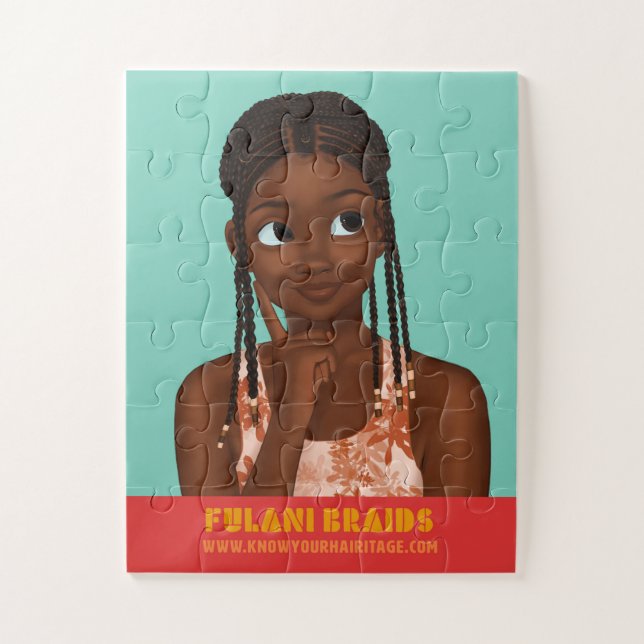 Zara's Wash Day- Fulani Braids Puzzle 11X14 30pc (Vertical)