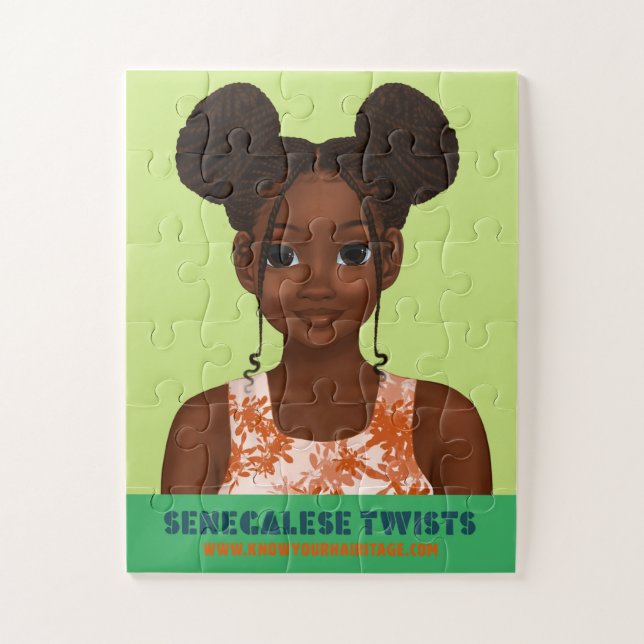Zara's Wash Day-Senegalese Twists Puzzle11X14 30pc Jigsaw Puzzle (Vertical)