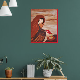 Zarephath Widow (Trust in God) painting by JAD Poster