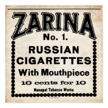 Zarina Russian Cigarette Sign