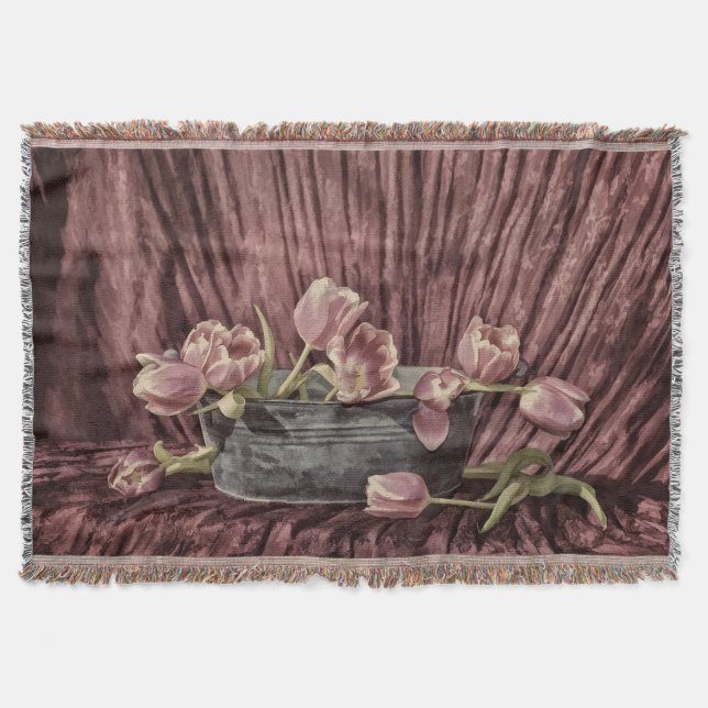 Zarte Tulpen Throw Blanket (Front)