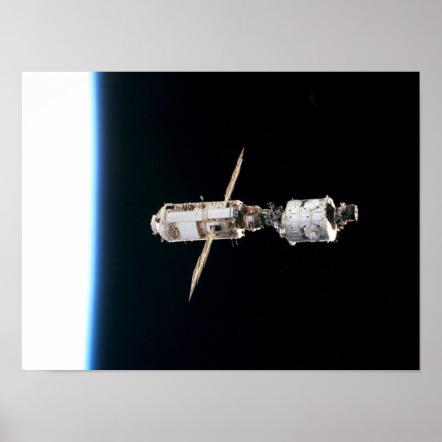 Zarya and Unity form International Space Station Poster (Front)