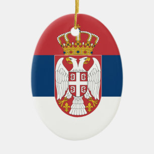 Zastava Srbije, Serbian flag Ceramic Ornament