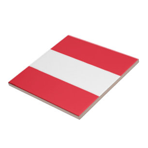 zAT001 AUSTRIAN FLAG, Austria, Ceramic Tile