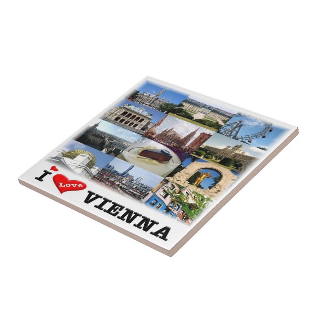 zAT006 VIENNA I Love, Ceramic Tile (Side)
