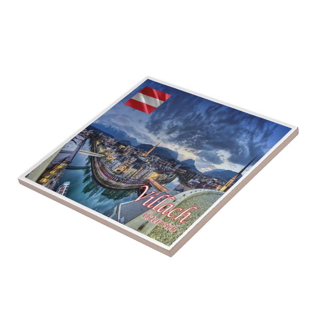 zAT010 VILLACH Austria, Ceramic Tile (Side)