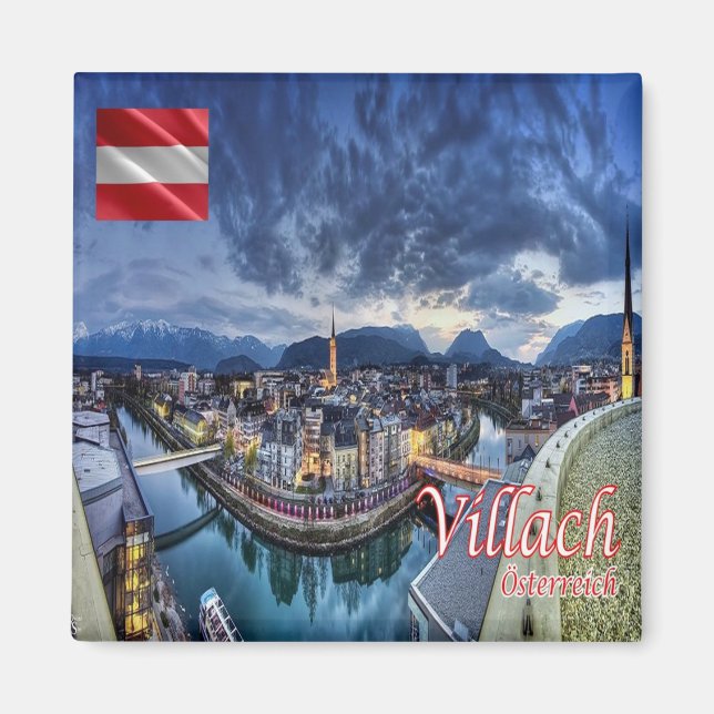 zAT010 VILLACH Austria, Fridge Magnet (Front)
