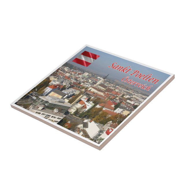 zAT012 SANKT PÖLTEN Austria, Ceramic Tile (Side)