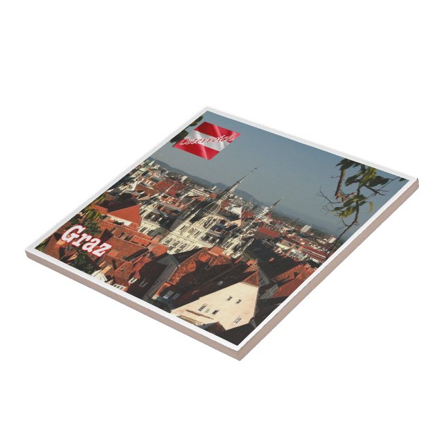 zAT015 GRAZ Austria, Ceramic Tile (Side)