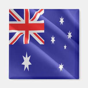 zAU001 AUSTRALIAN WAVING FLAG, Oceania, Fridge Magnet