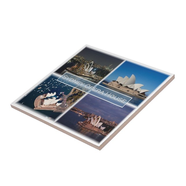 zAU010 SYDNEY, OPERA HOUSE, Australia, Ceramic Tile (Side)