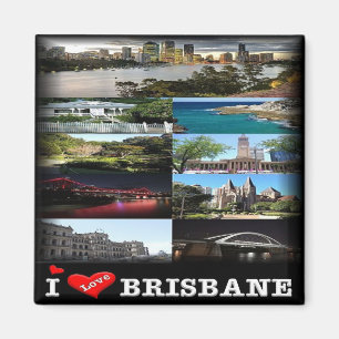 zAU012 BRISBANE, Mosaic, Australia, Fridge Magnet
