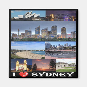 zAU025 SYDNEY I Love, Australia, Oceania, Fridge Magnet