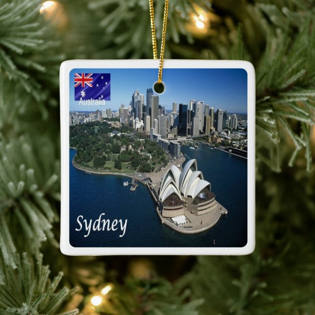 zAU026 SYDNEY Australia, Opera House, Ceramic Orna Ceramic Ornament (Tree)