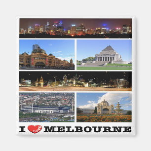 zAU038 MELBOURNE I Love, Australia, Oceania, Fridg Magnet