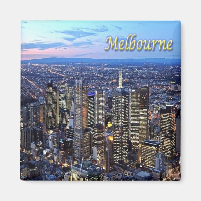 zAU045 MELBOURNE, Aerial View, Australia, Fridge  Magnet (Front)