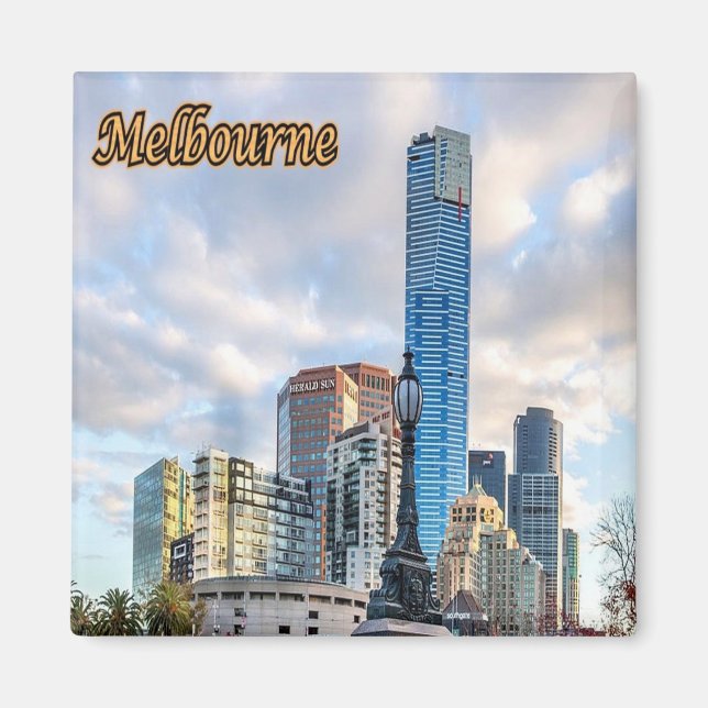 zAU057 MELBOURNE, Skyline, Australia, Fridge Magnet (Front)