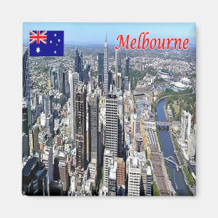 zAU058 MELBOURNE, Aerial View, Australia, Fridge Magnet