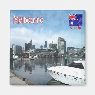 zAU073 MELBOURNE, Harbour, Australia, Fridge Magnet