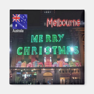 zAU082 MELBOURNE Flinders Street Station, Fridge Magnet