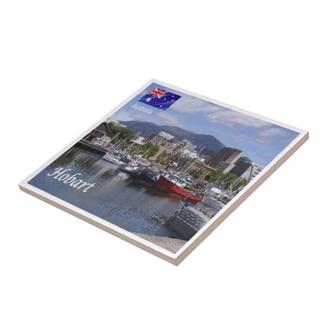 zAU096 HOBART, Harbour, Australia, Oceania, Ceramic Tile (Side)