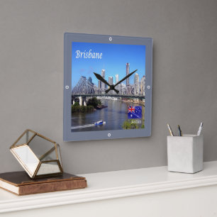 zAU103 BRISBANE, Australia, Oceania, Square Wall Clock