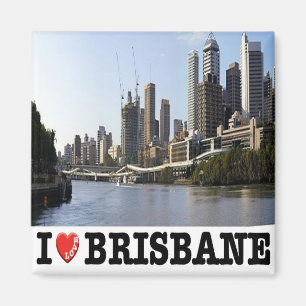 zAU106 BRISBANE I Love, Australia, Oceania, Fridge Magnet