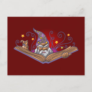 Zauberer Buch Grimoire wizard sorcerer warlock Postcard