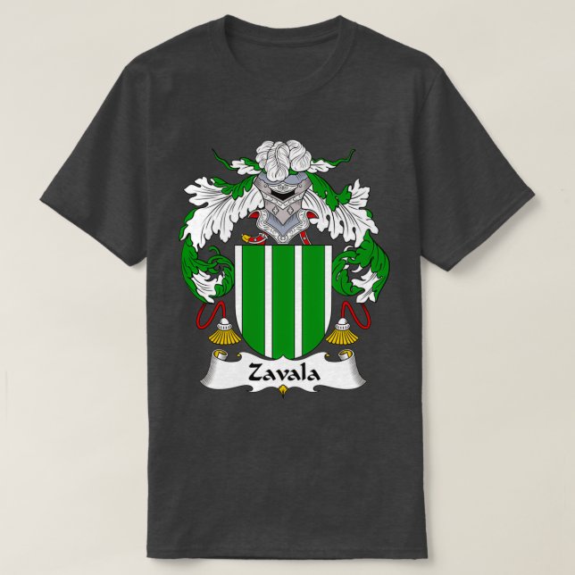 Zavala Coat of Arms Family Crest  T-Shirt (Design Front)