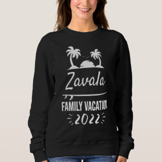 Zavala Family Vacation Tropical Group Trip Beach Sweatshirt