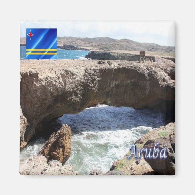 zAW009 ARUBA, Baby Natural Bridge, Fridge Magnet (Front)