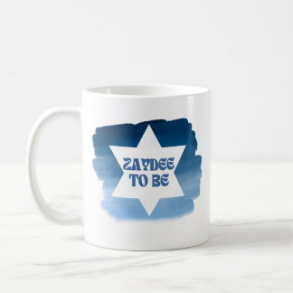 "Zaydee to Be" Funny New Jewish Grandpa Watercolor Coffee Mug