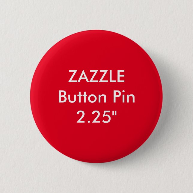 Zazzle Blank Custom 2 1/4" Standard Button RED (Front)