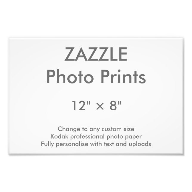Zazzle Custom 12" x 8" Photo Print 30 x 20 cm (Front)