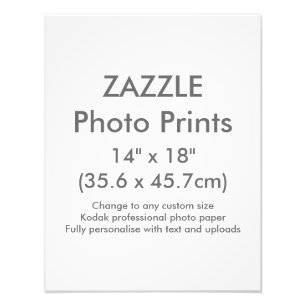 Zazzle Custom 14" x 18" Photo Print Template