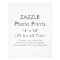 Zazzle Custom 14" x 18" Photo Print Template