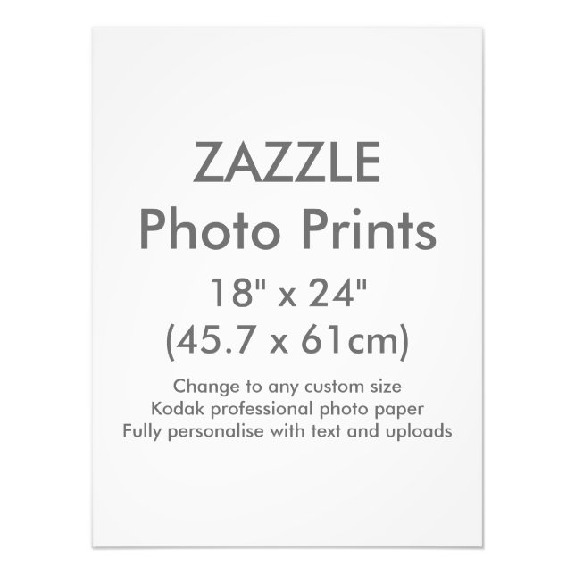 Zazzle Custom 18" x 24" Photo Print Template (Front)