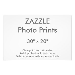 Zazzle Custom 30" x 20" Photo Print 76 x 51 cm