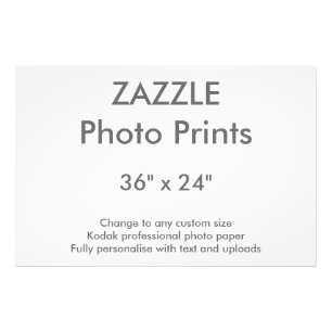 Zazzle Custom 36" x 24" Photo Print 91 x 61 cm