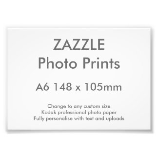 Zazzle Custom A6 14.8 x 10.5 cm Photo Print
