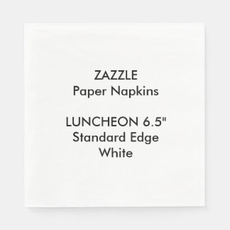 ZAZZLE Custom Large WHITE Luncheon Paper Napkins