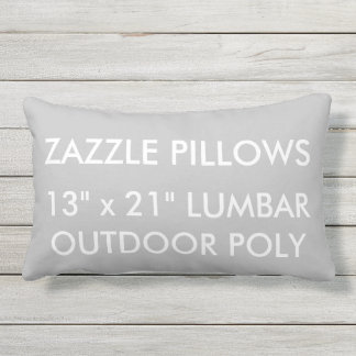 Zazzle Custom SILVER Outdoor Lumbar Pillow